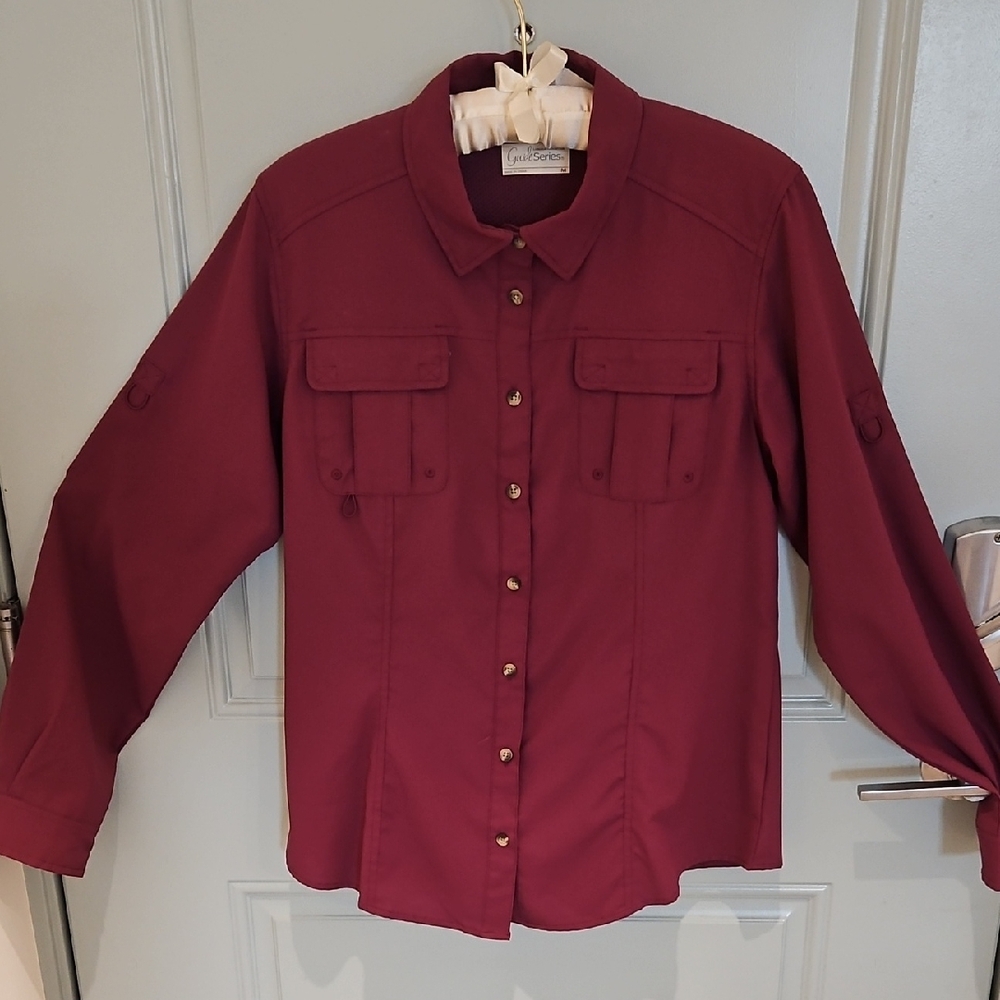 Gander Mountain Maroon Colored Guide Series Utility Shirt